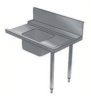 Electrolux Professional Bulaşık Giriş Tezgahı, Tek Evyeli (500x400 Mm), Giyotin Tip Bulaşık Makinesi İçin, 300 Mm Sırt, Sağdan Sola - 800 Mm BHHPTB08R