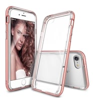 Ringke Frame iPhone 7 ile Uyumlu Çerçeveli Bumper Kılıf Rose Gold