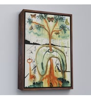 Çerçeveli Salvador Dali - Alice Harikalar Diyarında Çılgın Bir Çay Partisi Tablo (Siyah)