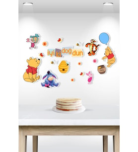 Winnie The Pooh Temalı Çok Parçalı Afiş *Kalın Kağıt