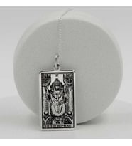 925 Ayar Gümüş  Tarot (Baş Rahip) The Hierophant Kolye