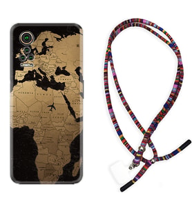 General Mobile GM 21 Pro GM 22 Pro Plus Kılıf Boyun Asklı Rasta Silikon Map Planet 1656