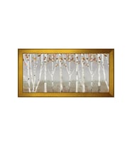 Soyut Şekiller Motifli Kanvas Tablo 50 x 70 cm Gold Çerçeve