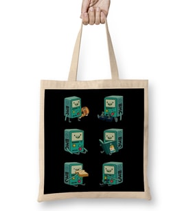 Cute Adventure Time Bmo Hello 01 Bez Çanta Uzun Saplı