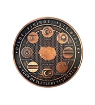 AgaKulche Türk Devletleri Kutulu Bronz Sikke Coin (Gümüş)