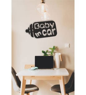 Baby In Car Tablo Ahşap Mdf Lazer Kesim