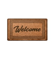 Koza Home Dekoratif Welcome Kahverengi Kapı Önü Paspası 462702