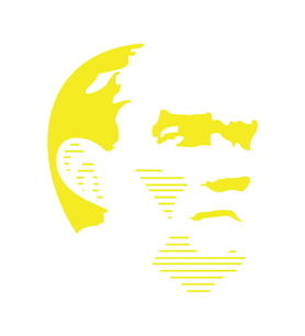 Atatürk Silüet Sticker17x17 Cm Sarı