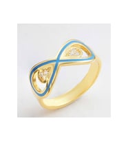 Gümüş Gold Zirkon Taşlı Sonsuzluk Kadın Yüzük CSR2185282