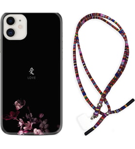 Apple iPhone 11 12 13 Mini Kılıf Boyun Asklı Rasta Silikon Love 1629