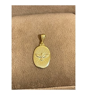 925 Ayar Gümüş Gold Renk Güvercin Desen Kolye Ucu