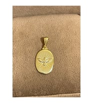 925 Ayar Gümüş Gold Renk Güvercin Desen Kolye Ucu