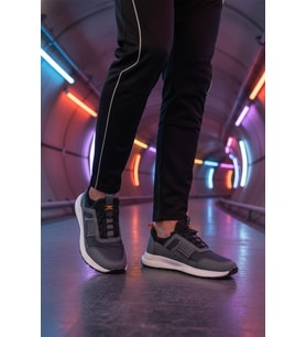Walkway Füme Hafif Esnek Kilit Bağcıklı Erkek Spor Ayakkabı Nans 6006 M