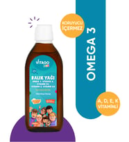 Vitago Kids Balık Yağı Omega 3, Vitamin A, D3, E, K2 İçeren Şurup