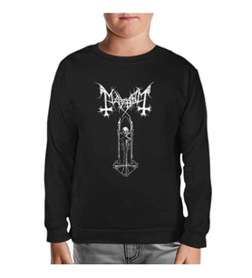 Mayhem Gate Skull Siyah Çocuk Sweatshirt
