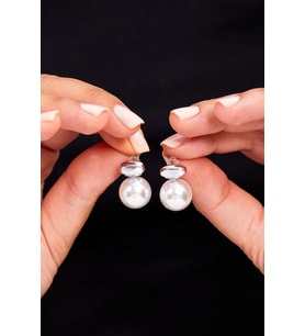 Elika Silver Kadın İnci Model Küpe (Gümüş)