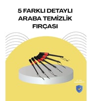 5 Boy Fırçalı Araba Temizlik Seti-derin Temizlik Sağlayan Yumuşak Fırçalar