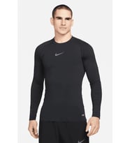 Nike Pro Dri Fit ADV Athletic Tight Fit Training Body Kalın Sıkı Erkek Koşu Antrenman Üstü Sweatshirt Siyah
