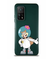 Xiaomi Mi 10T Pro Soft Premier Kapak Sandy Tasarımlı Silikon Kılıf - Yeşil (Şeffaf)