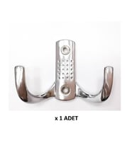 Kenzlife elbise banyo askılığı krom metal  askı askılık 1 adet (Siyah)