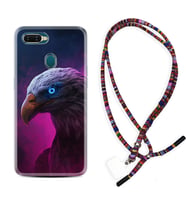 Oppo A5S A15 A16 A54 A55 A73 A74 Kılıf Boyun Asklı Rasta Silikon Kartal 1622