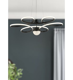 Goldia Sarkıt Led Avize - 3 Farklı Renk Seçenekli Şık Sarkıt Led Avize (Siyah)