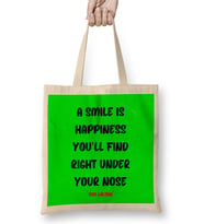 Smile Emoji Quotes Funny Love Gift Bez Çanta Uzun Saplı