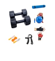 PS SPOR 5 KG DAMBIL X 2 ADET = 10 KG + 5 ÇEŞİT PLASTES VE EGZERSİZ SETİ