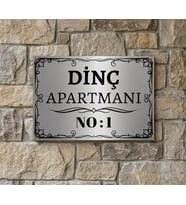 Kişiye Özel Metal Kapı Levhası – Apartman Kapı Tabelası 20x30 cm – İsimli Bina Kapı Levhası