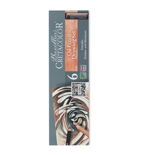 Cretacolor Oil Pencils Drawing Set Yağlı Çizim Kalemleri 6lı Metal Kutu 40007