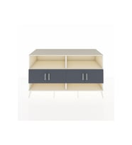 Kronos Konsol 4 Raflı 4 Kapaklı 176x59x99 Aytaşı-Antrasit/Çam