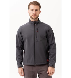Erkek Softshell Su İtici Rüzgar Geçirmez Kışlık Outdoor İş ve Günlük Mont (Füme)