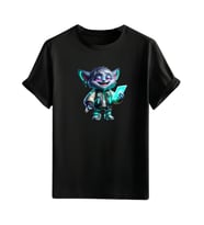 Animasyon Görselli  Unisex (Tshirt) Tişört (Siyah)