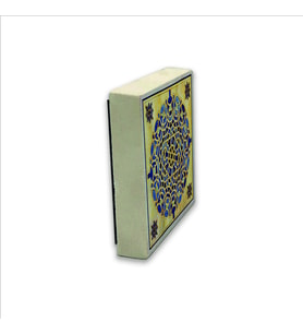 Çini Desen Baskılı Doğaltaş  Magnet(KD-022)Buzdolabı Süsü