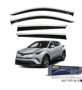 Toyota CHR 2018- Kromlu Cam Rüzgarlığı 4 LÜ