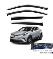 Toyota CHR 2018- Kromlu Cam Rüzgarlığı 4 LÜ