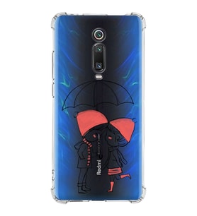 Xiaomi Redmi K20 Pro Köşe Korumalı Antişok Kapak Aşk Tasarımlı Şeffaf Silikon Kılıf