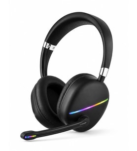 Mey İthalat® Mikrofonlu Bluetooth Kulak Üstü Kulaklık RGB Aydınlatmalı Type-C Şarjlı