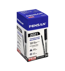 Pensan 2021 1.0 Üçgen Tükenmez Kalem 50 Adet