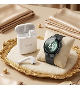 Akıllı Saat & Bluetooth Kulaklık Hediye Seti - Asonic AS-TWS130 & Kalobee Sk7 Mini