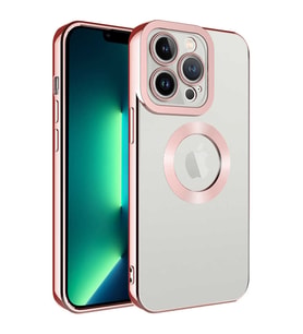 Lexroo iPhone 11 Pro Kılıf Kamera Korumalı Logo Gösteren Omega Kılıf - Rose Gold