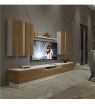 Decoraktiv Trendstyle 8DS Mdf Tv Ünitesi Tv Sehpası - Beyaz Pera (Beyaz - Pera)