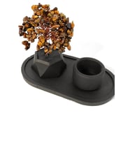 Kaplangözü Doğal Taş Ağaç ve Tealight Mumluk Seti
