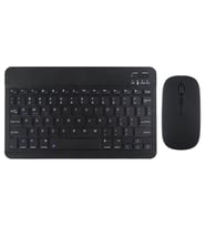 Bluetooth Kablosuz Şarjlı Klavye Mouse Seti Ultra Slim Tablet Telefon Windows Uyumlu (Siyah)