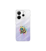 Redmi Note 14 5G ile uyumlu Splash arı tasarımlı şeffaf silikon kılıf