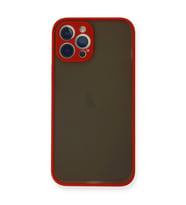 Apple iPhone 12 Pro Max Kılıf Montreal Silikon Kapak - Kırmızı