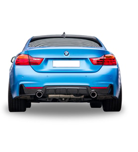 Bmw 4 Serisi F33 Cabrio Uyumlu Sağ-Sol Tek Çıkışlı Arka  Difüzör (Plastik)