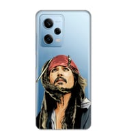 Redmi Note 12 Pro 5G Uyumlu Jack Sparrow Tasarımlı Şeffaf Telefon Kılıfı