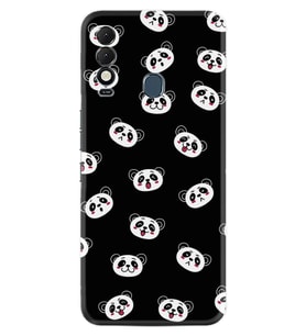Tecno Spark 8T Kılıf Silikon Desen Özel Seri Panda Suratları 1773