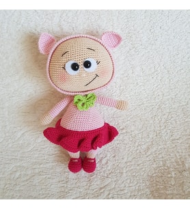 Pig Kostümlü Bonnie Amigurumi Organik Oyuncak